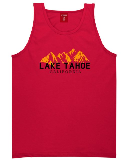 Lake Tahoe California Mountains Mens Tank Top Shirt - Image 4