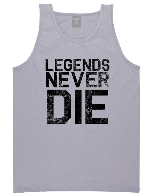 Legends Never Die Vintage Mens Tank Top T-Shirt - Image 3
