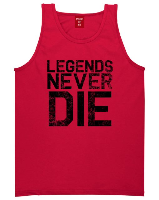 Legends Never Die Vintage Mens Tank Top T-Shirt - Image 4