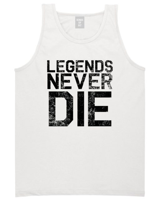 Legends Never Die Vintage Mens Tank Top T-Shirt - Image 2