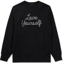 Love Yourself Script Mens Crewneck Sweatshirt