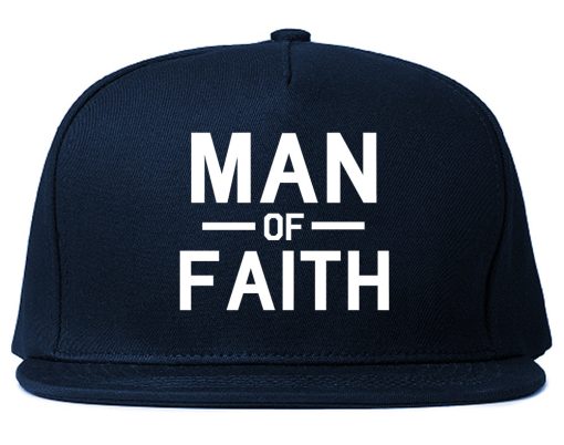 Man Of Faith God Mens Snapback Hat - Image 2