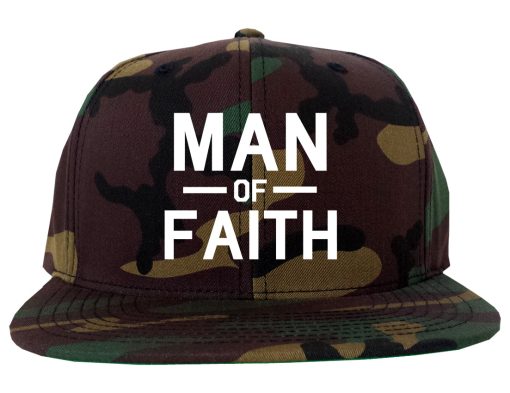 Man Of Faith God Mens Snapback Hat - Image 5