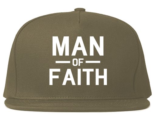 Man Of Faith God Mens Snapback Hat - Image 3