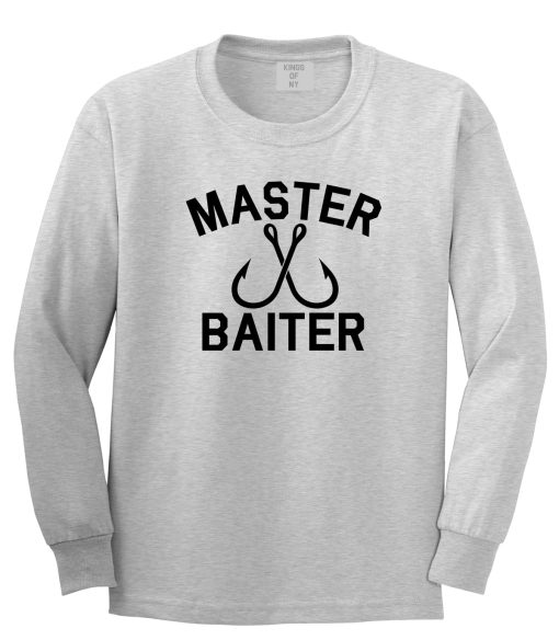 Master Baiter Fishing Hook Mens Long Sleeve T-Shirt - Image 3