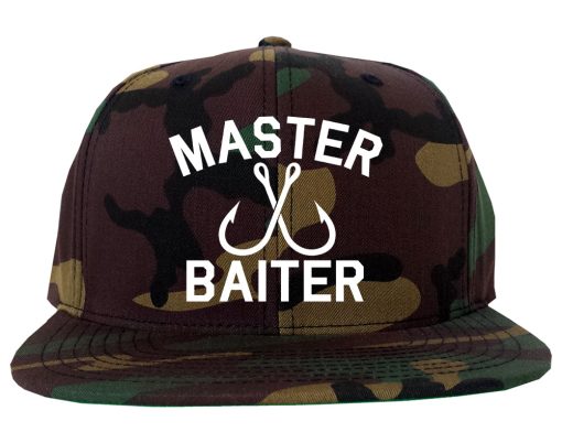 Master Baiter Fishing Hook Mens Snapback Hat - Image 5