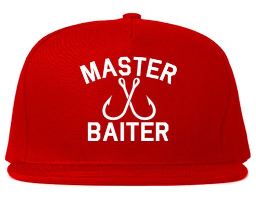 Master Baiter Fishing Hook Mens Snapback Hat - Image 4