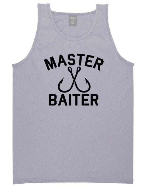 Master Baiter Fishing Hook Mens Tank Top Shirt - Image 3