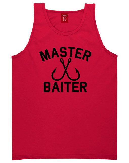 Master Baiter Fishing Hook Mens Tank Top Shirt - Image 4