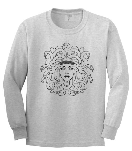 Medusa Head Snakes Mens Long Sleeve T-Shirt - Image 3