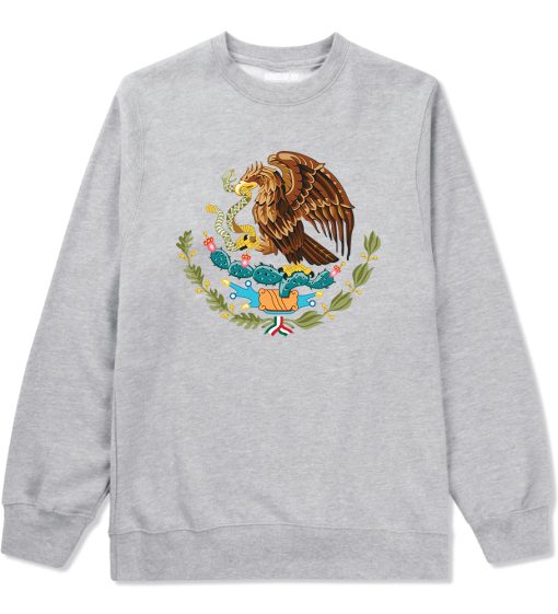 Mexican Color Coat Of Arms Mens Crewneck Sweatshirt - Image 3