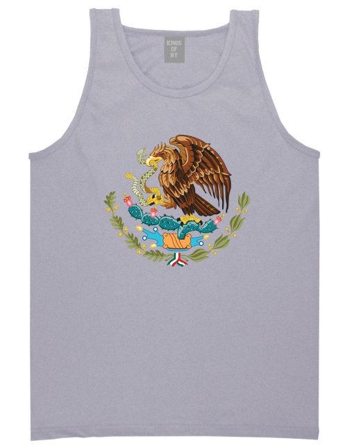 Mexican Color Coat Of Arms Mens Tank Top T-Shirt - Image 3