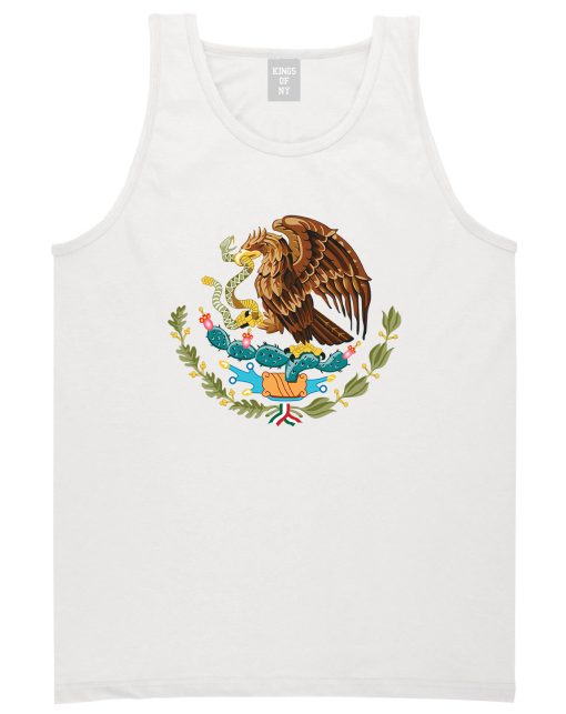 Mexican Color Coat Of Arms Mens Tank Top T-Shirt - Image 2