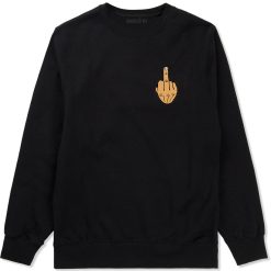 Middle Finger Funny Chest Mens Crewneck Sweatshirt