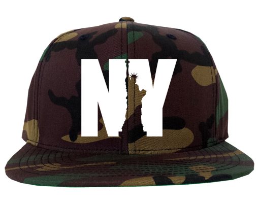 NY Statue Of Liberty Mens Snapback Hat - Image 5