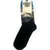 Navy Blue Famous Artist Arwork Waves Mens Cotton Socks