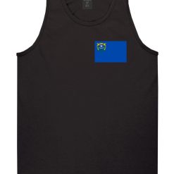 Nevada State Flag NV Chest Mens Tank Top T-Shirt