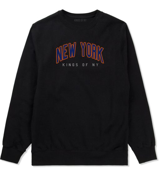 New York Blue And Orange Mens Crewneck Sweatshirt