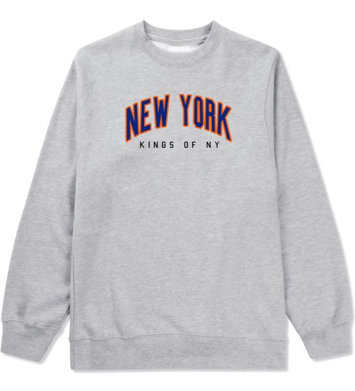 New York Blue And Orange Mens Crewneck Sweatshirt - Image 3