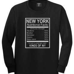 New York Nutritional Facts Long Sleeve T-Shirt