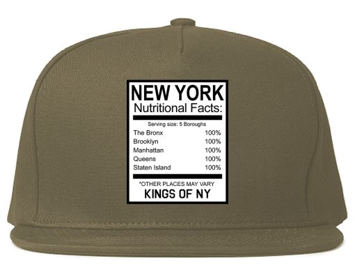 New York Nutritional Facts Snapback Hat - Image 3