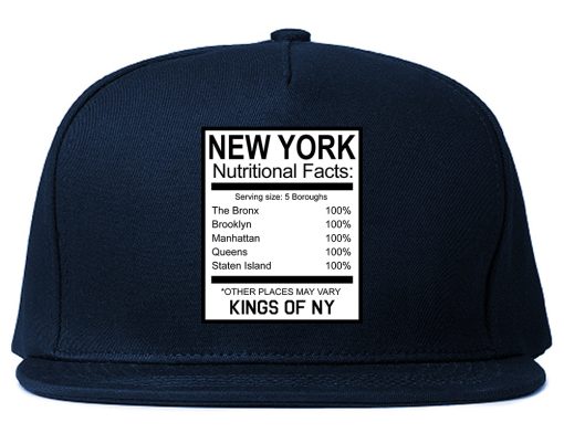 New York Nutritional Facts Snapback Hat - Image 4