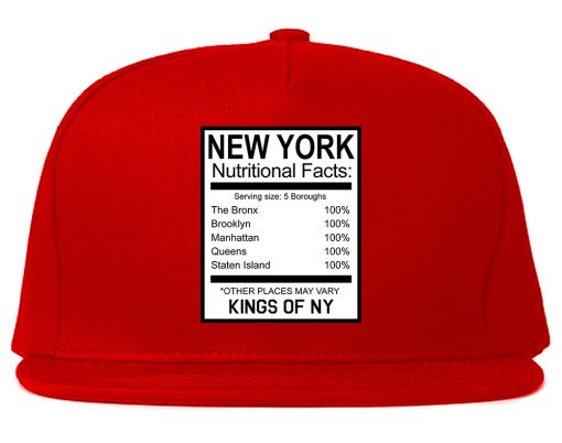 New York Nutritional Facts Snapback Hat - Image 2