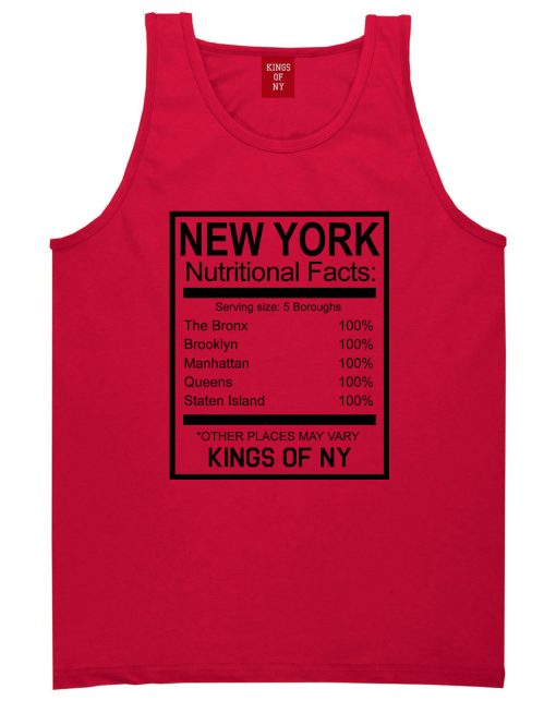 New York Nutritional Facts Tank Top Shirt - Image 4