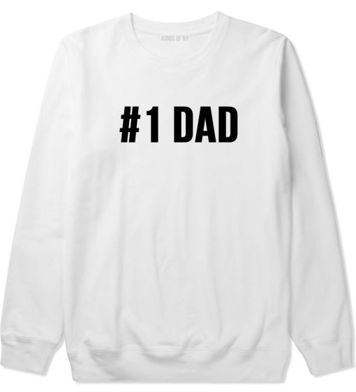 Number 1 One Dad Crewneck Sweatshirt - Image 2