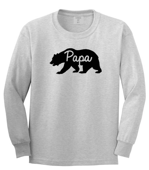 Papa Bear Mens Long Sleeve T-Shirt - Image 3