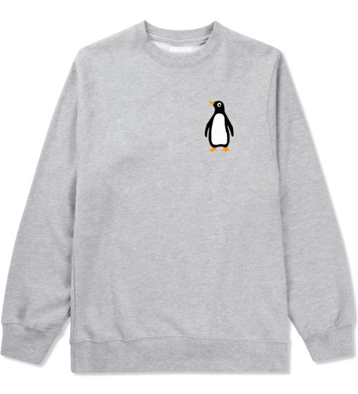 Penguin Animal Chest Mens Crewneck Sweatshirt - Image 3