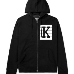 Pink K Blocks Zip Up Hoodie