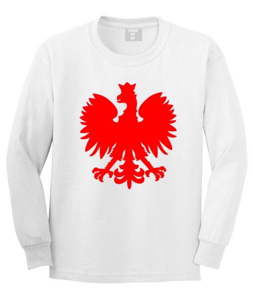 Poland Eagle Polish Pride Polska Big Mens Long Sleeve T-Shirt - Image 2