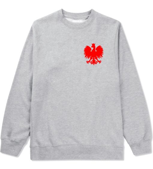 Poland Eagle Polish Pride Polska Chest Mens Crewneck Sweatshirt - Image 3