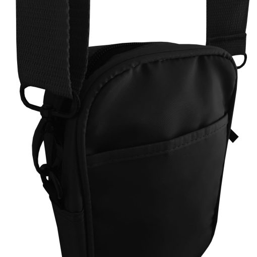 Solid Black Mens Small Crossbody Sling Bag - Image 3