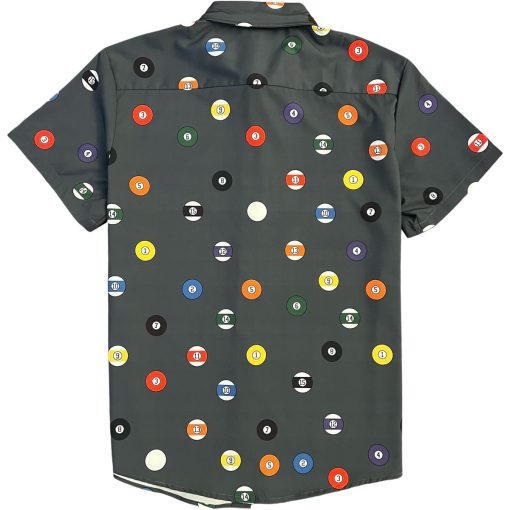 Pool Player Billiard Balls Men’s Short Sleeve Button Down Shirt - Image 2