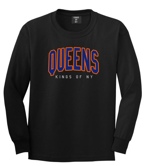Queens Blue Orange Mens Long Sleeve T-Shirt