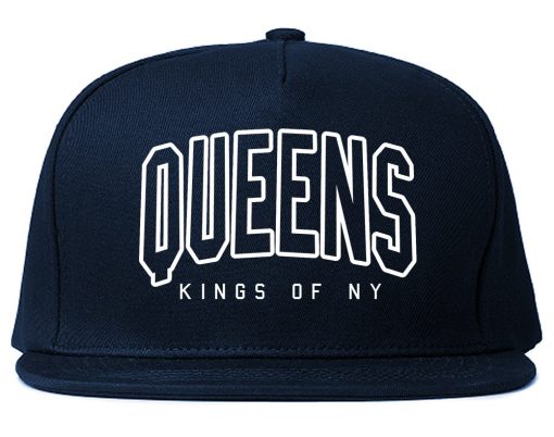 Queens Blue Orange Mens Snapback Hat - Image 2