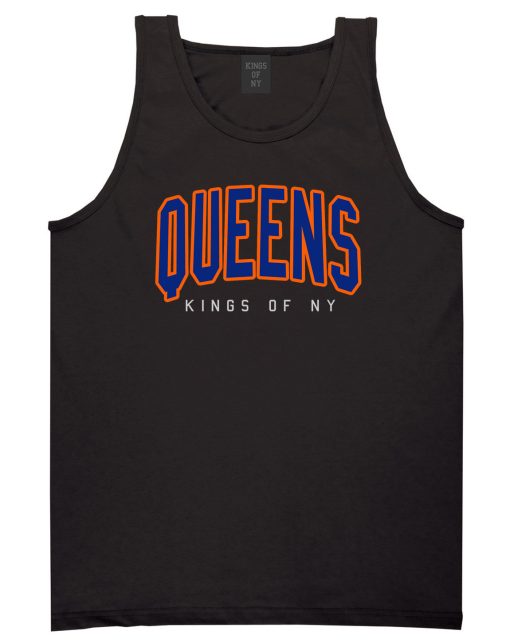 Queens Blue Orange Mens Tank Top Shirt