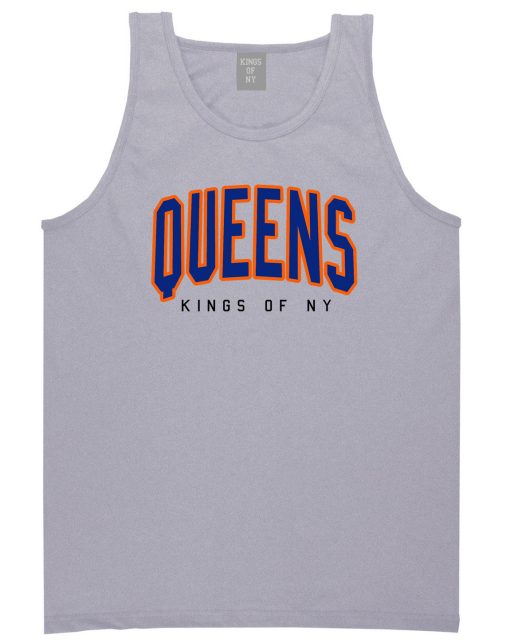 Queens Blue Orange Mens Tank Top Shirt - Image 3