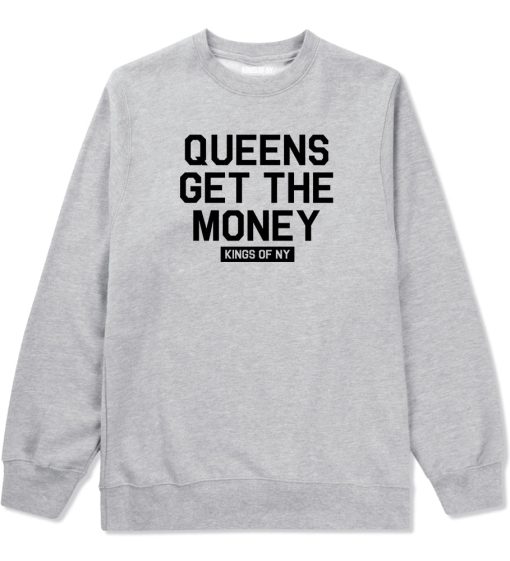 Queens Get The Money Mens Crewneck Sweatshirt - Image 3
