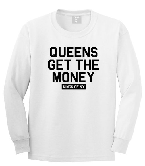 Queens Get The Money Mens Long Sleeve T-Shirt - Image 2