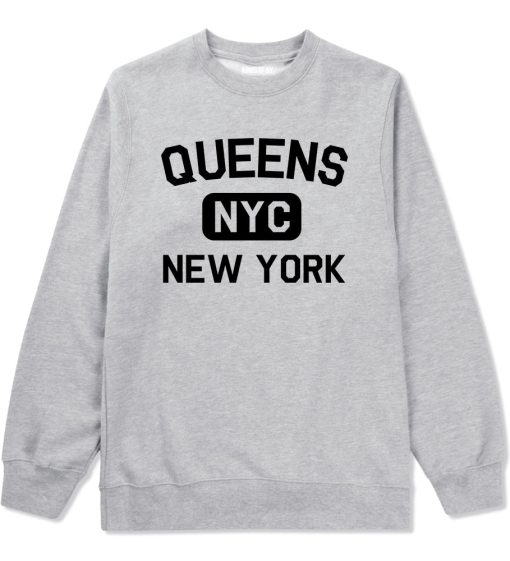 Queens Gym NYC New York Mens Crewneck Sweatshirt - Image 3