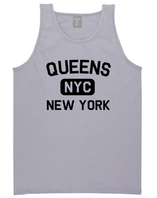 Queens Gym NYC New York Mens Tank Top T-Shirt - Image 3