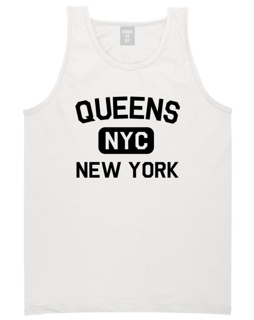 Queens Gym NYC New York Mens Tank Top T-Shirt - Image 2