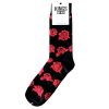 Red Rose Floral Mens Cotton Socks