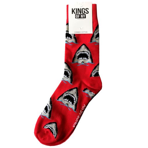 Shark Funny Mens Cotton Socks - Image 2