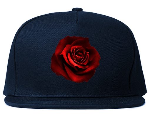 Red Rose Pattern Snapback Hat - Image 2
