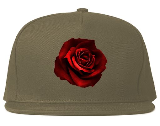 Red Rose Pattern Snapback Hat - Image 3