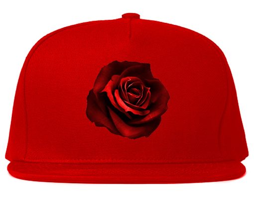Red Rose Pattern Snapback Hat - Image 4
